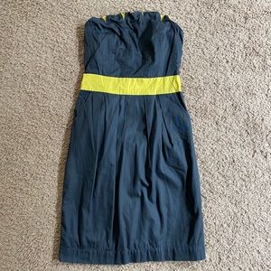 Strapless grey dress